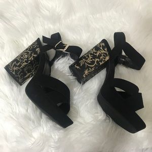 Parker and Sky black block heels